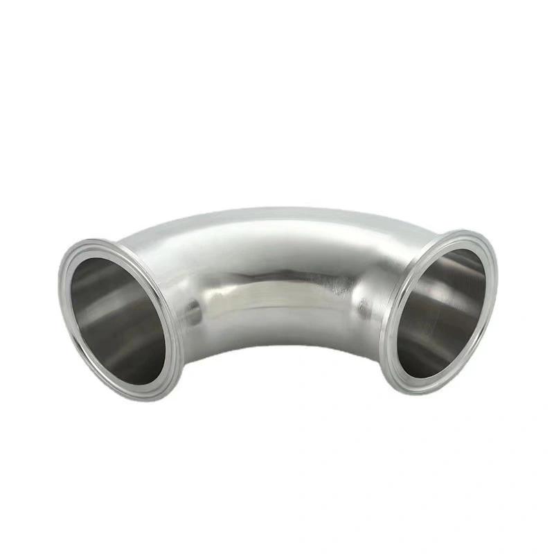 Sanitary 90 Degree SS304 316L Pipe Fitting Clamped Elbow