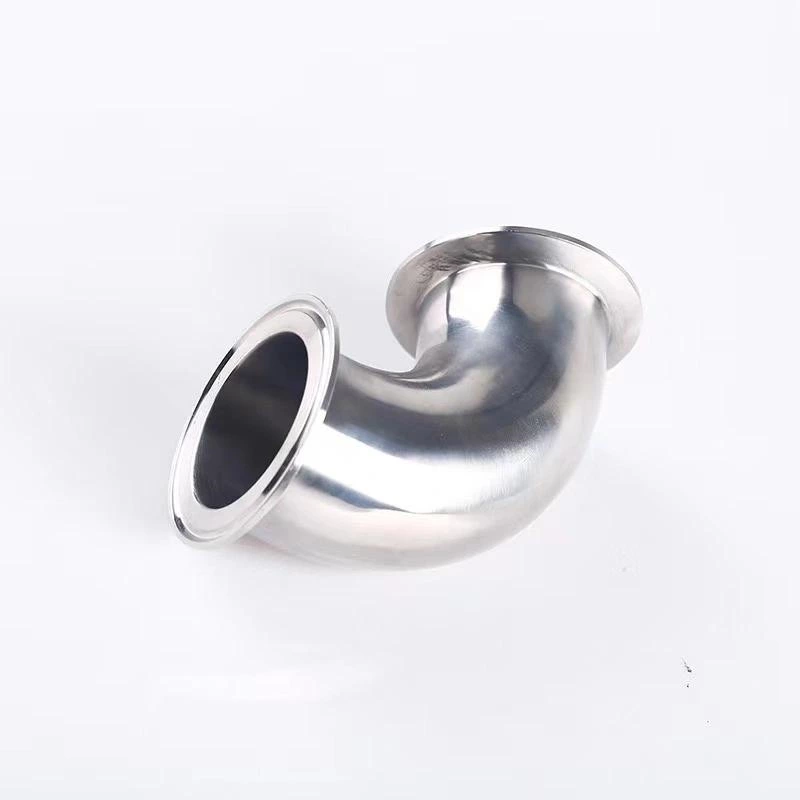 Stainless Steel Pipe Fitting Forged Sanitary 90 Degree SS304 316L Pipe Fitting Welded Clamped Elbow