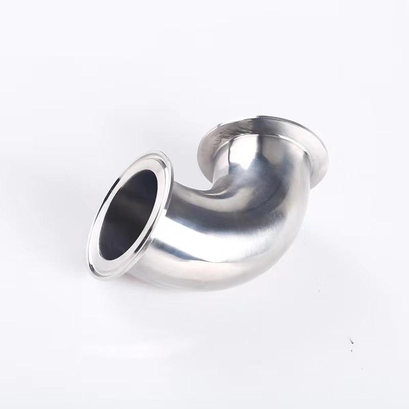 Sanitary 90 Degree SS304 316L Pipe Fitting Clamped Elbow