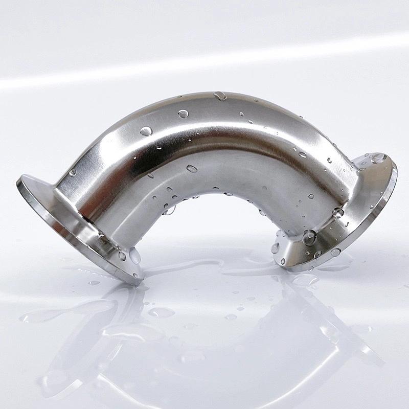 Sanitary 90 Degree SS304 316L Pipe Fitting Clamped Elbow