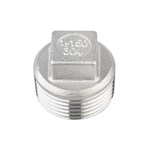 Stainless Steel Pipe Fitting 1/4"-4" NPT BSPT Male Threaded Solid Outer Head Plug