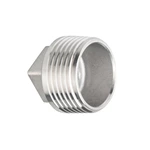 Stainless Steel Pipe Fitting 1/4"-4" NPT BSPT Male Threaded Solid Outer Head Plug