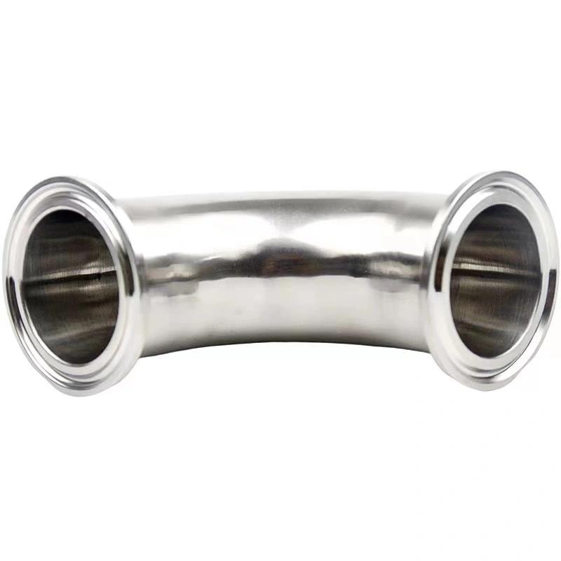 ASTM A403 WP304 Sanitary Stainless Steel 90 Degree Clamped Elbow