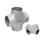 ANSI Stainless Steel S31803 4-Way Pipe Fitting Butt Welding Chamfering Cross